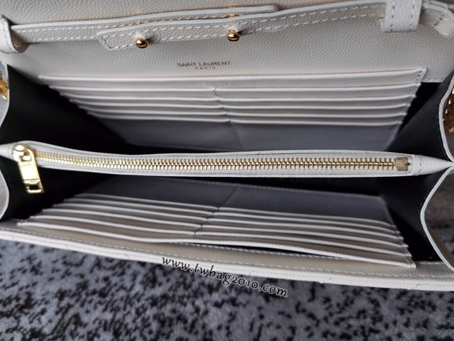 YSL专柜款女包 聖羅蘭經典款MONOGRAM魚子醬原廠皮信封包 YSL肩背斜挎包 377828  jjh1050